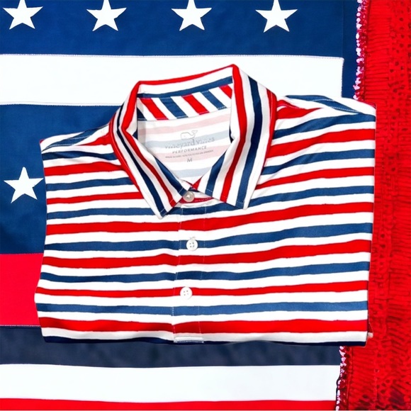 Vineyard Vines Other - NWOT Vineyard Vines Patriotic Performance Polo men’s size medium
